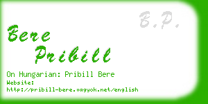 bere pribill business card